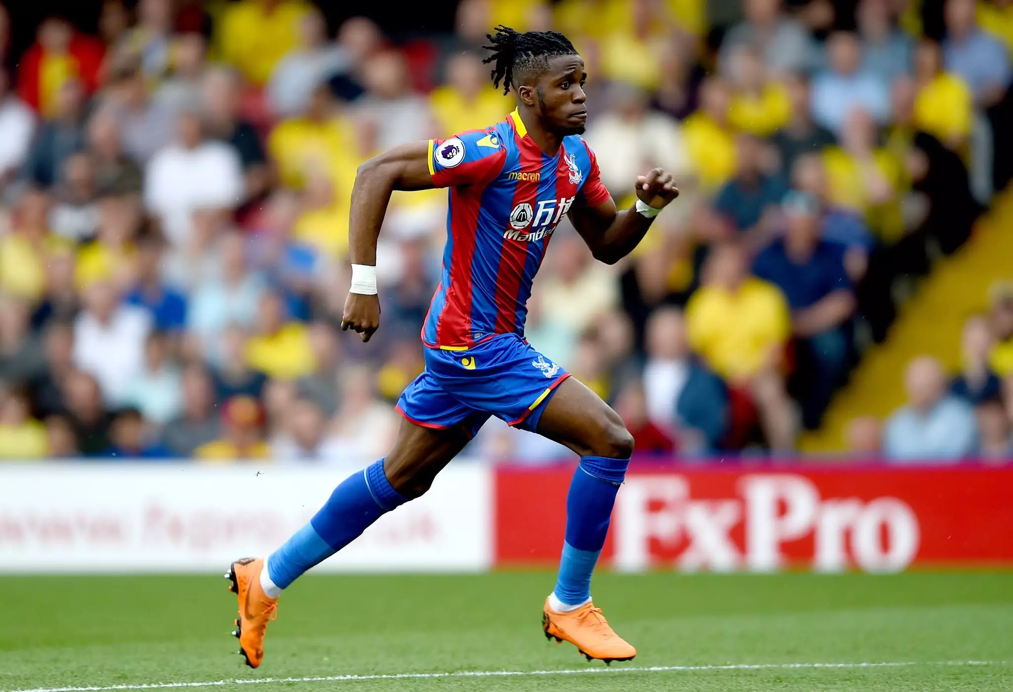 Zaha in action for Palace. Image: PA