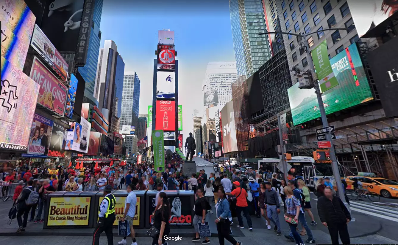 Time Square in 2019. (