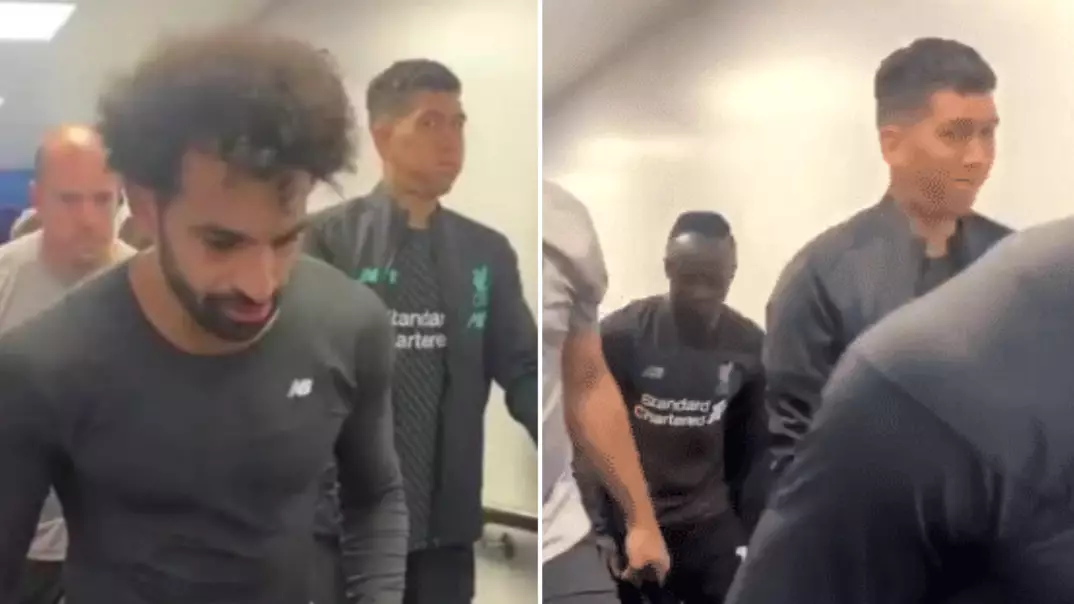 Roberto Firmino Pulls Hilarious Face As He Walks Between Mane And Salah After Liverpool's Victory