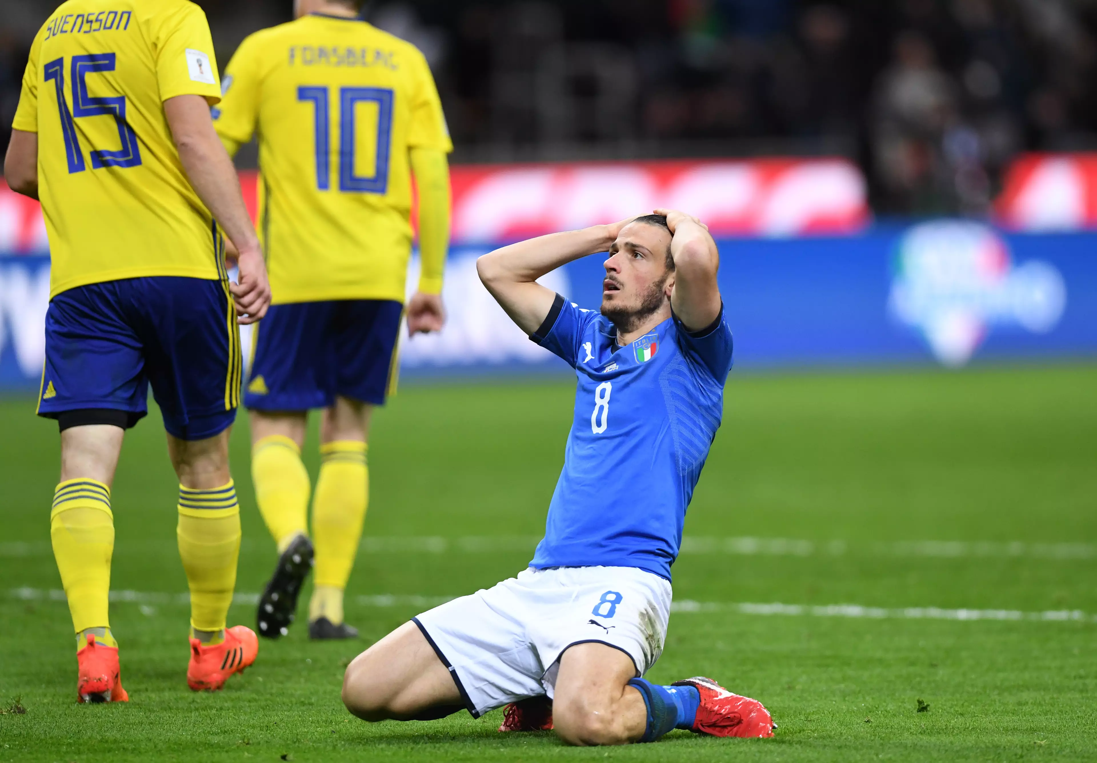 Italy knocked out of the 2018 tournament before it's even started. Image: PA Images