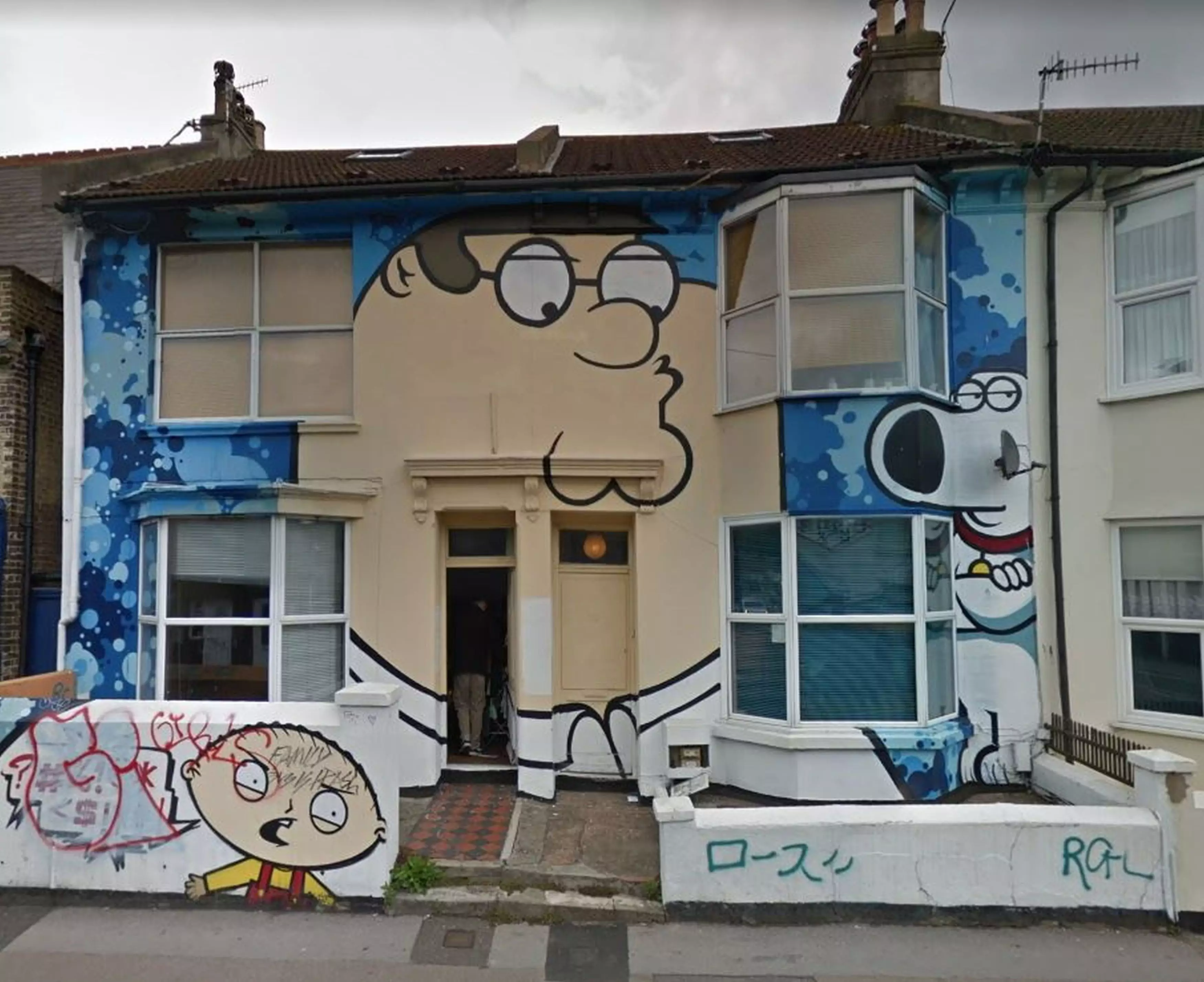 The same artist has made his mark on other properties in Brighton (