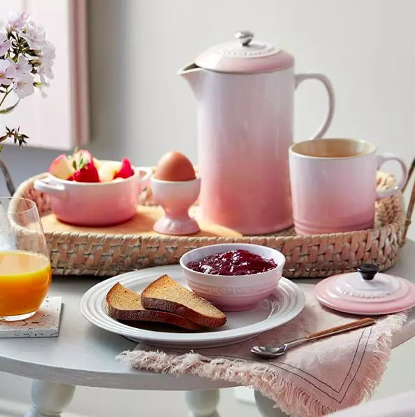 Le Creuset's new Shell Pink collection (
