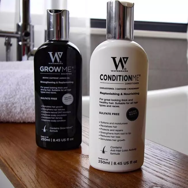 The Watermans Grow Me shampoo and condition are available online.