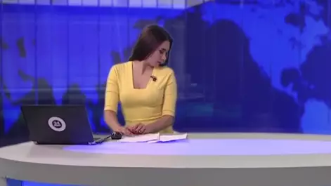 Russian News Anchor Scared Shitless By Labrador Loose Live On TV