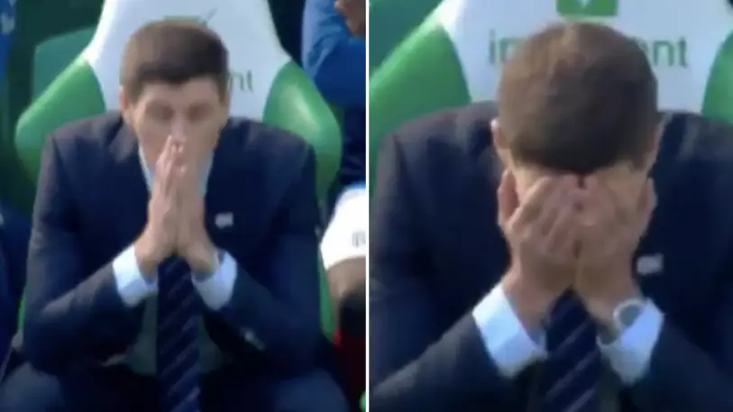 Steven Gerrard's Reaction When Alfredo Morelos Was Sent Off Is Priceless 
