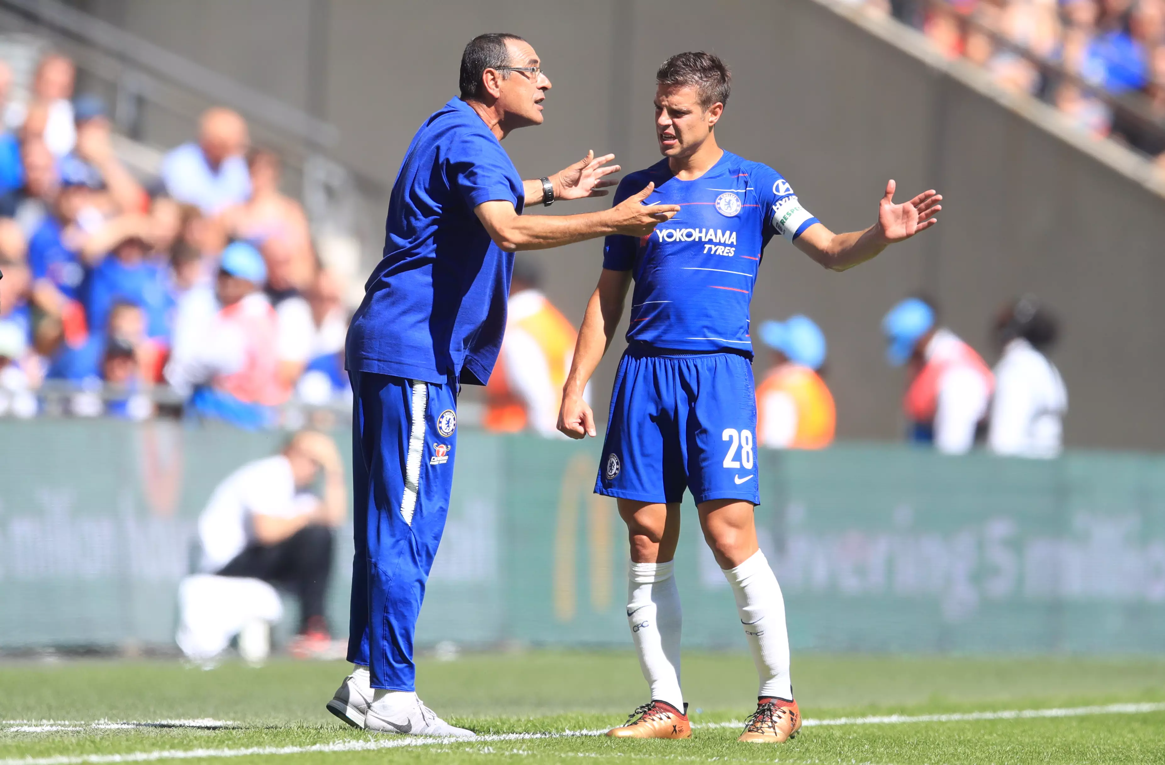 Sarri's welcome to England was a loss to City in Wembley. Image: PA Images