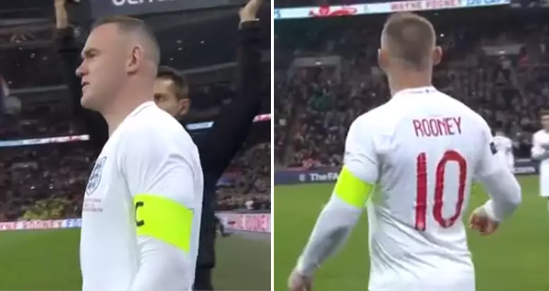 The Moment That Wayne Rooney Came On The Final Time As An England Player