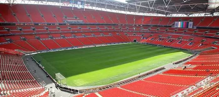Wembley Stadium won't quite be this empty on Saturday. Image: wembleystadium.com
