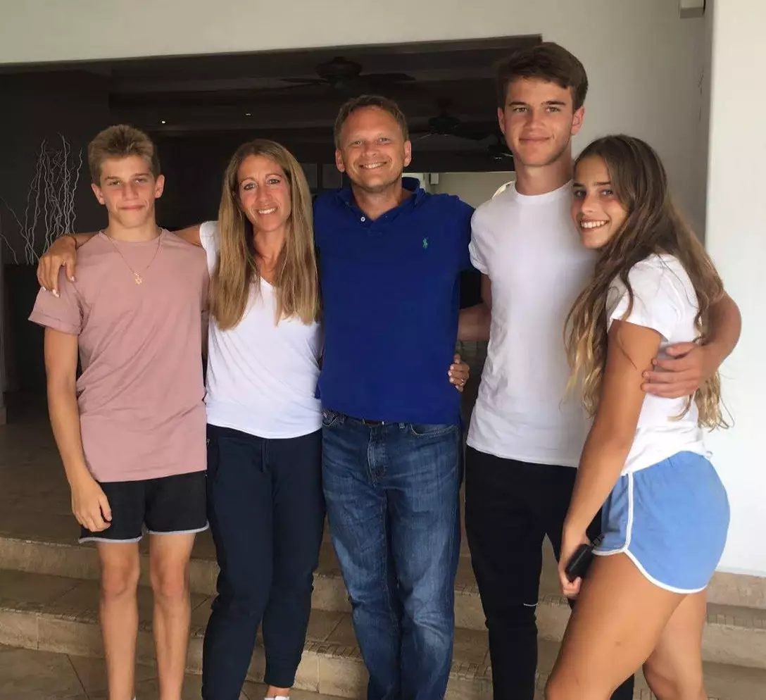 Grant Shapps with his wife Belinda and their three children.