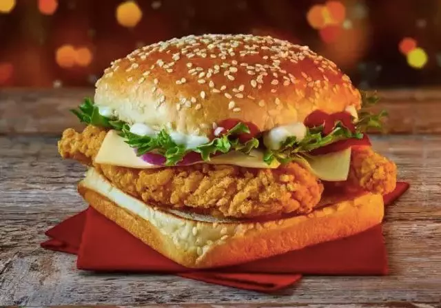 McDonald's also has a new chicken burger for Christmas. (