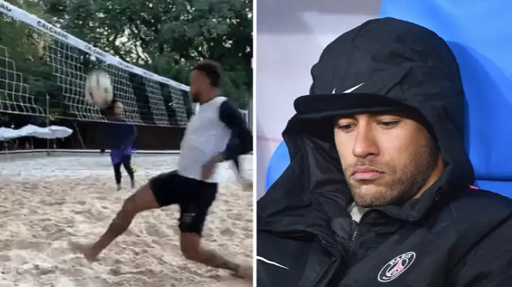 Neymar Spotted Playing Footvolley On A Beach In Brazil 