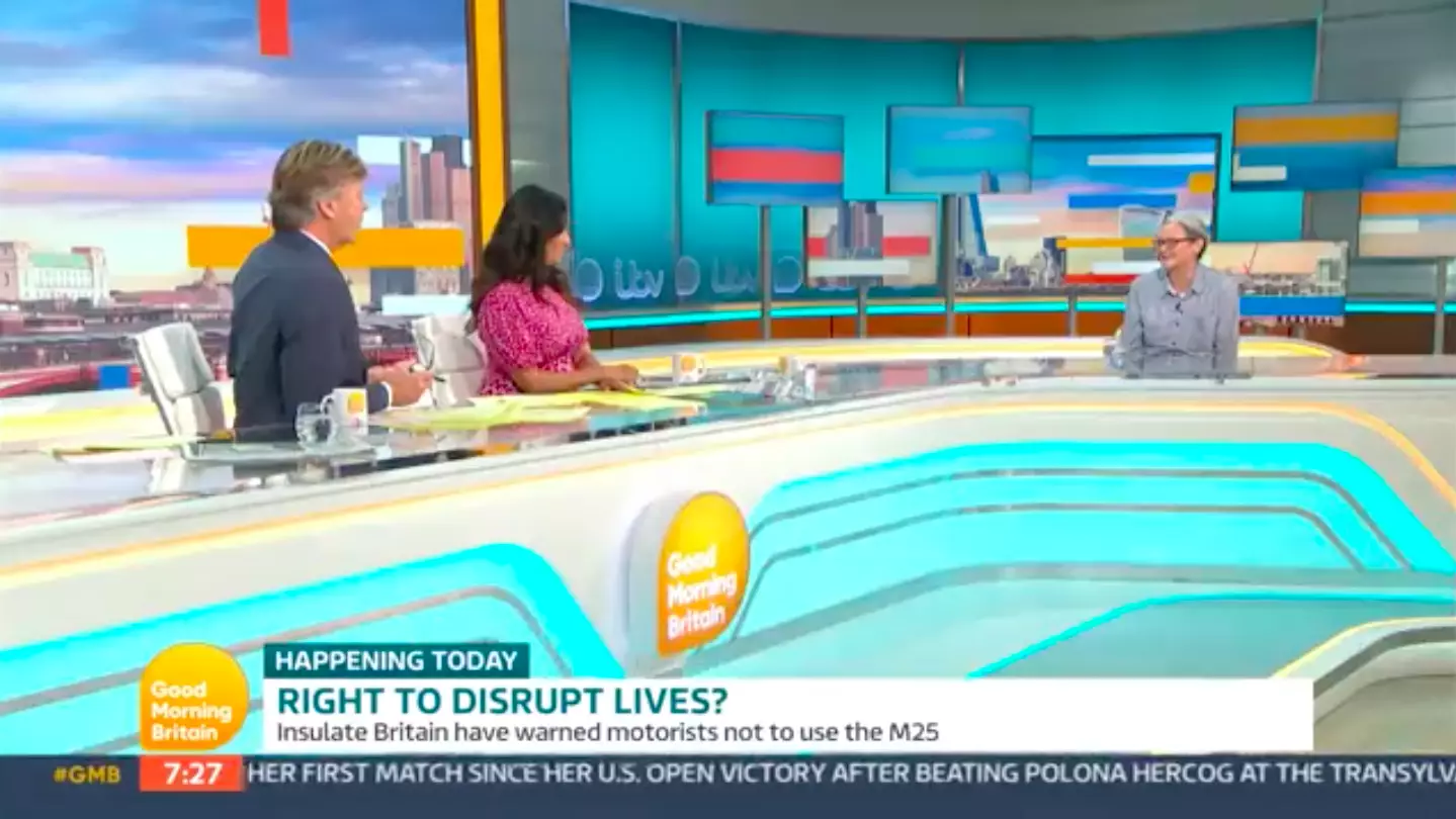 Hosts Richard Madeley and Ranvir Singh questioned Insulate Britain campaigner Tracey Mallaghan (