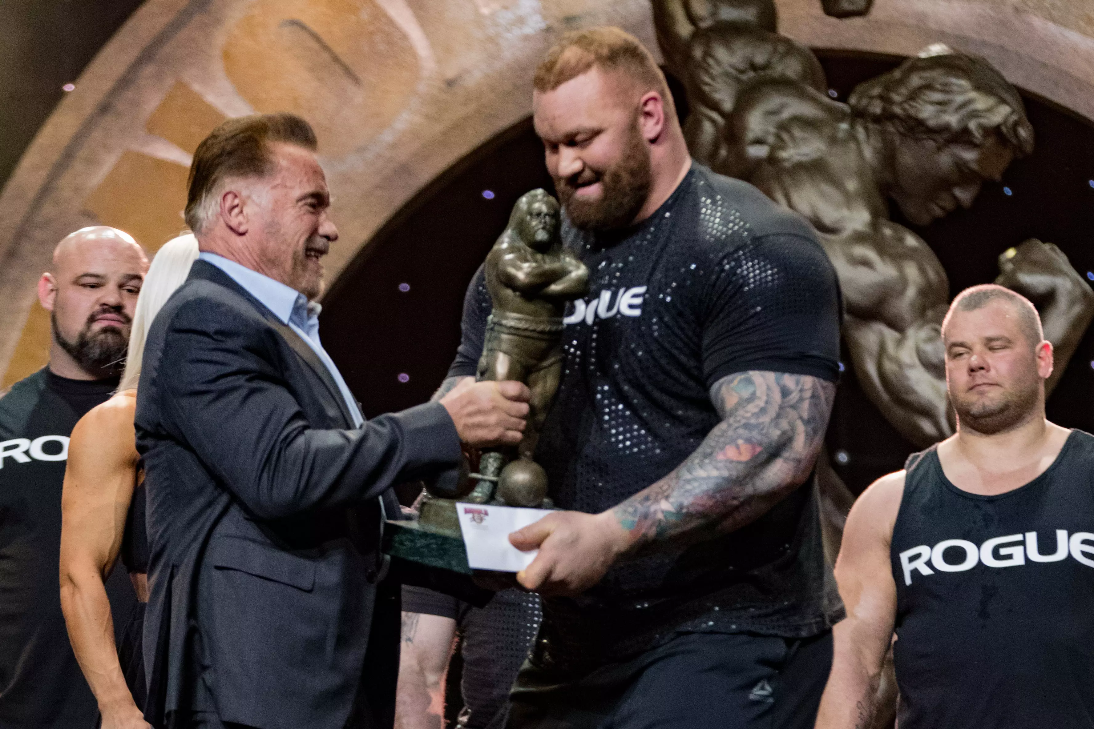 The Mountain winning the 2019 Arnold Pro Strongman at the Arnold Classic. (Image