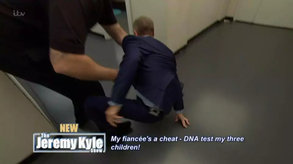 Jeremy Kyle Took A Tumble While Chasing After A Guest Backstage