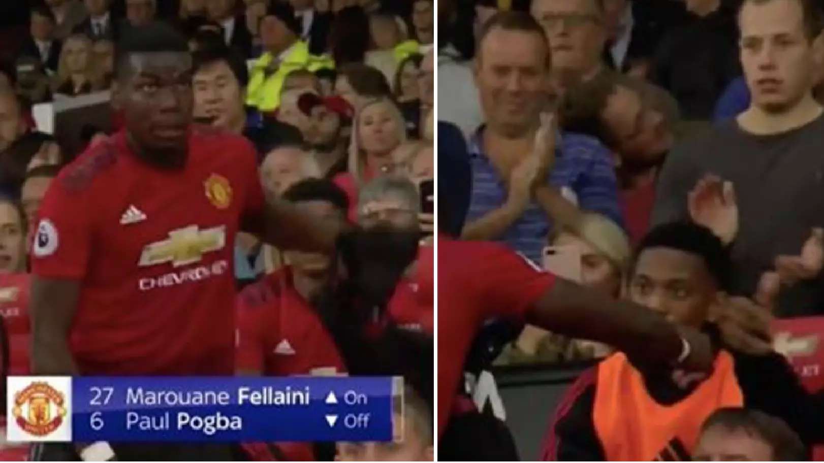 Anthony Martial's Face Was A Picture When Marouane Fellaini Replaced Paul Pogba