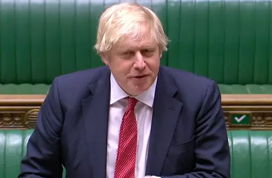Boris Johnson in the House Of Commons (