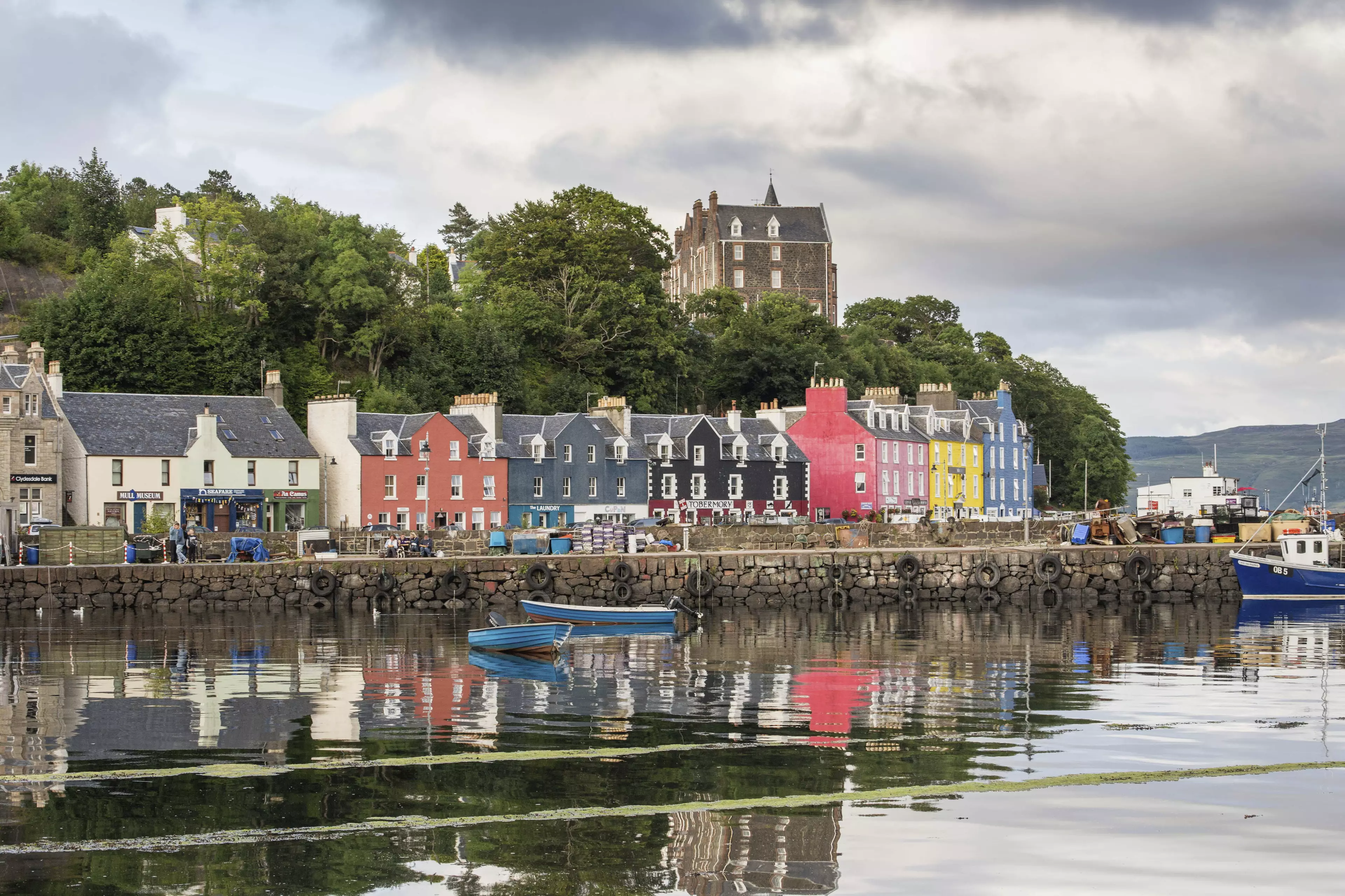 Tobermory on the Isle of Mull, where you can get a ferry from the Airbnb (