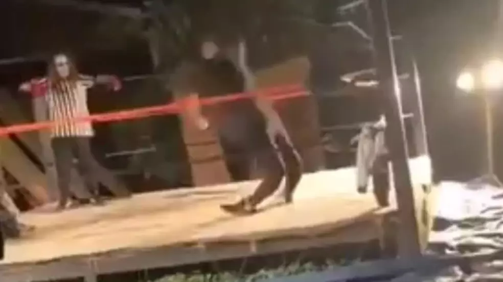 Amateur Wrestler's Legs Snap After Failed Top Rope Jump, Facing Double Amputation