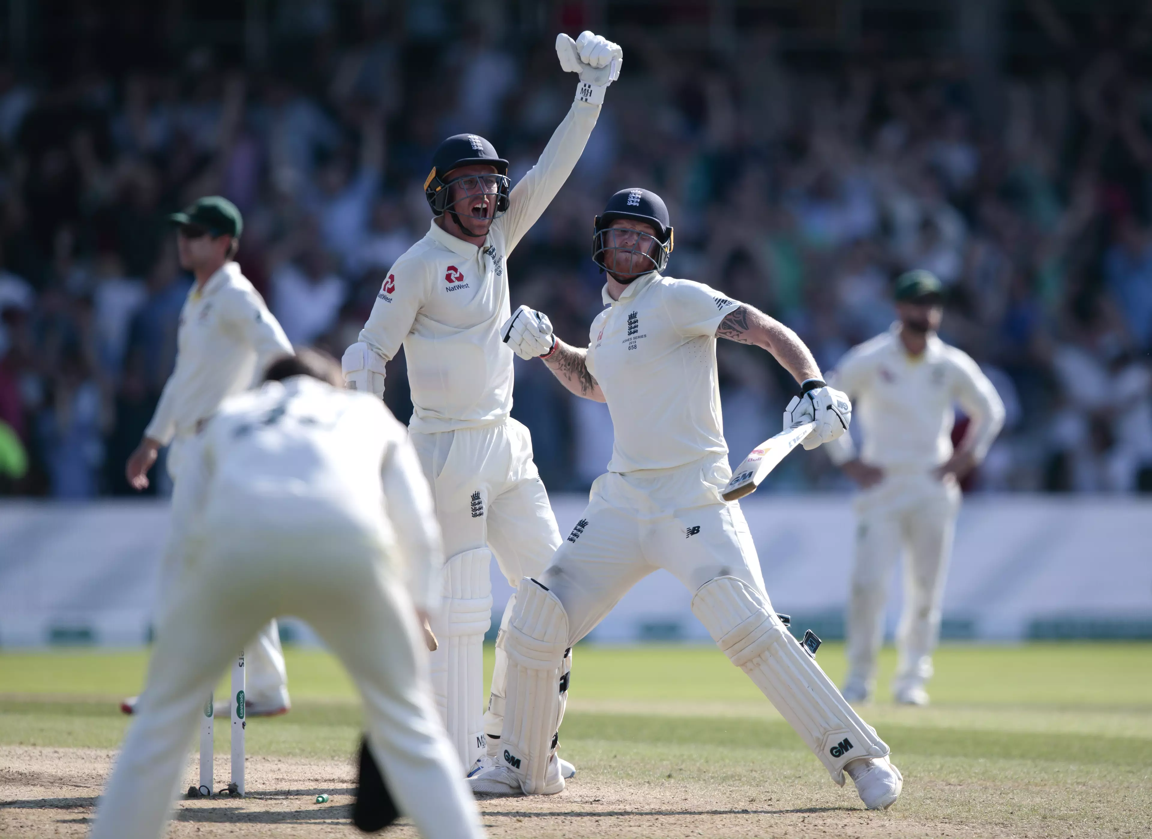England celebrated a dramatic victory over Australia in the third Ashes test match.