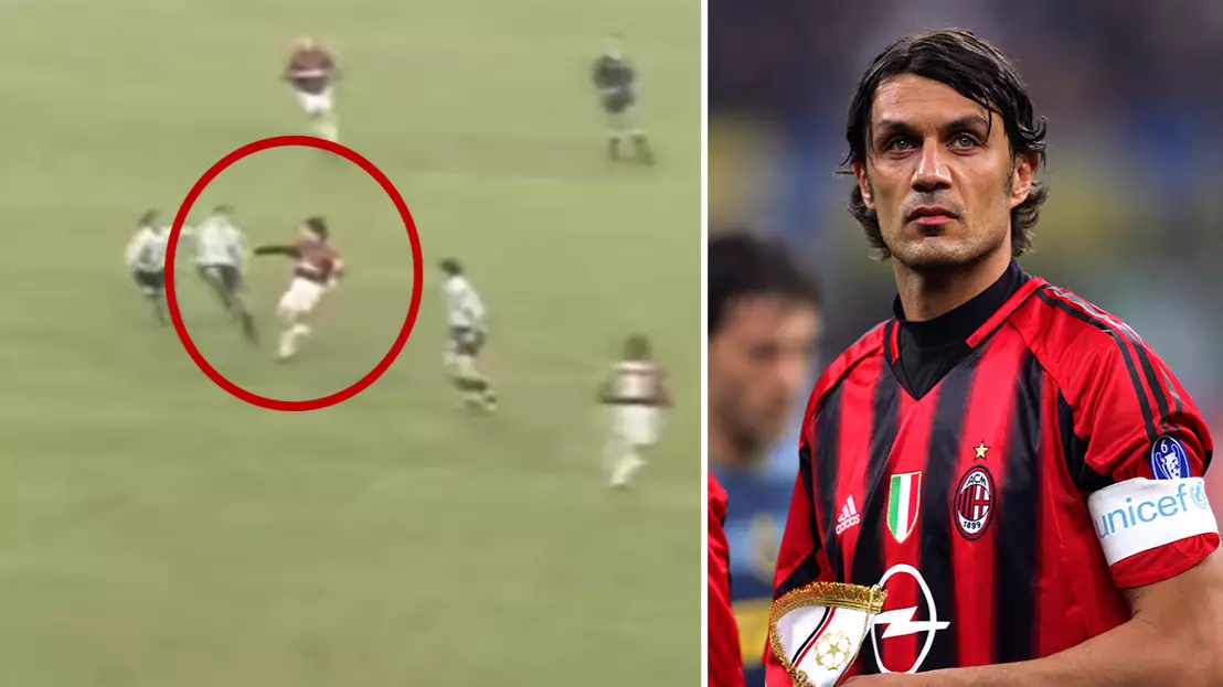 WATCH: The Compilation Of Paolo Maldini's Greatest Tackles Is A Masterclass In Defending 
