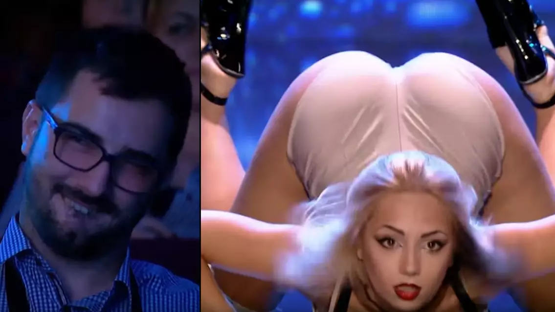 The Faces Of Men As Girl Dances On Talent Show 
