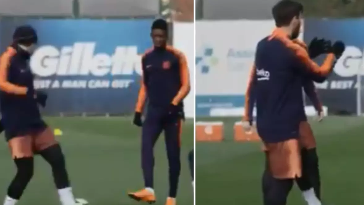 Lionel Messi Enjoyed Ousmane Dembele's Piece Of Skill So Much, He Stopped And Applauded