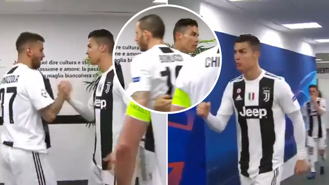 Tunnel Footage Emerges Of Cristiano Ronaldo Motivating His Juventus Teammates Before Second-Half