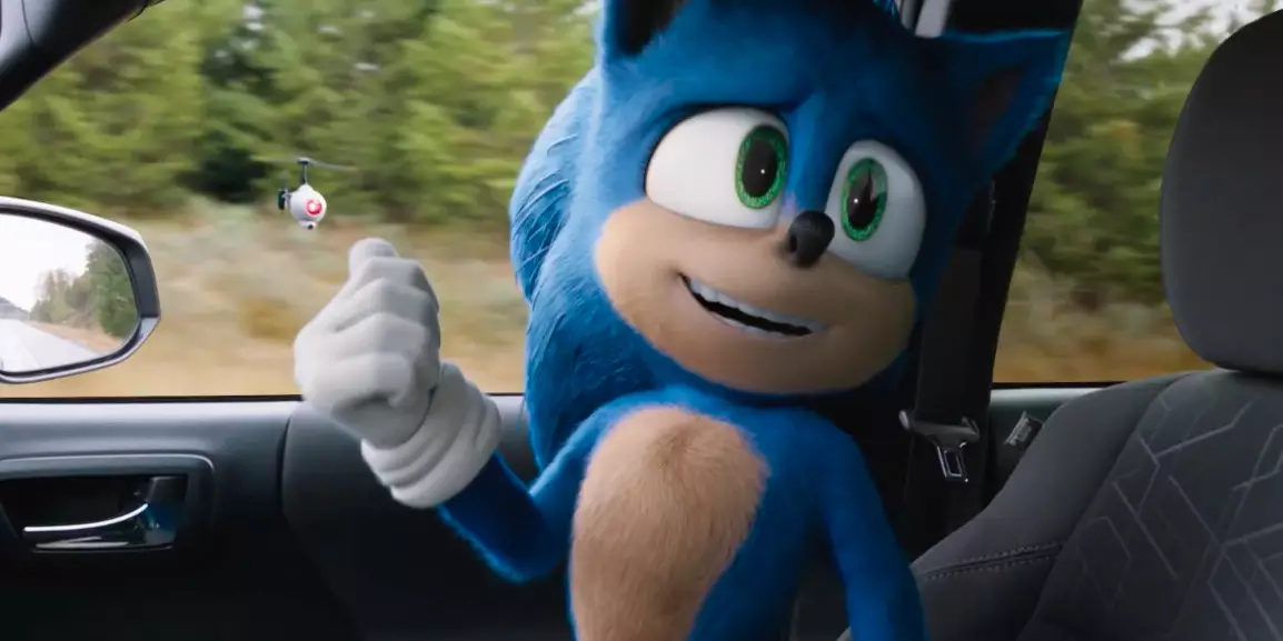 Sonic in the Sonic the Hedgehog movie /
