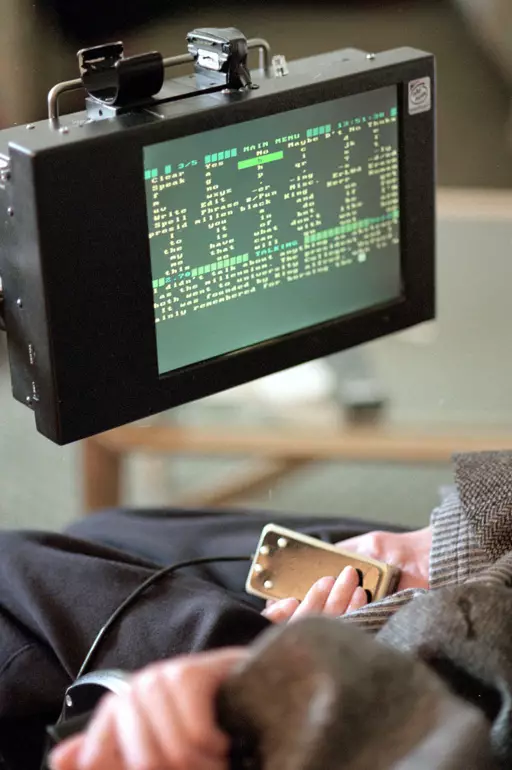 The electronic speech synthesiser which gave Hawking the ability to communicate with speech.