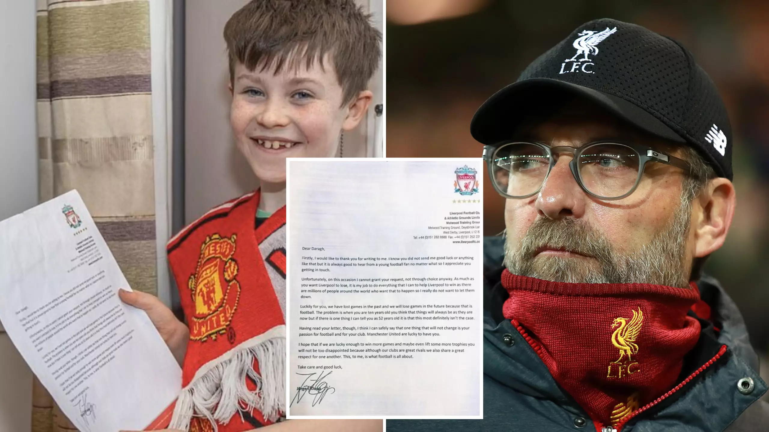 Jurgen Klopp Brilliantly Replies To Young Manchester United Fan's Letter