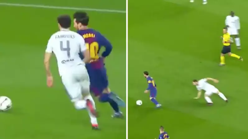 The Moment Lionel Messi Sent Cesc Fabregas Back To Arsenal Without Even Touching The Ball 