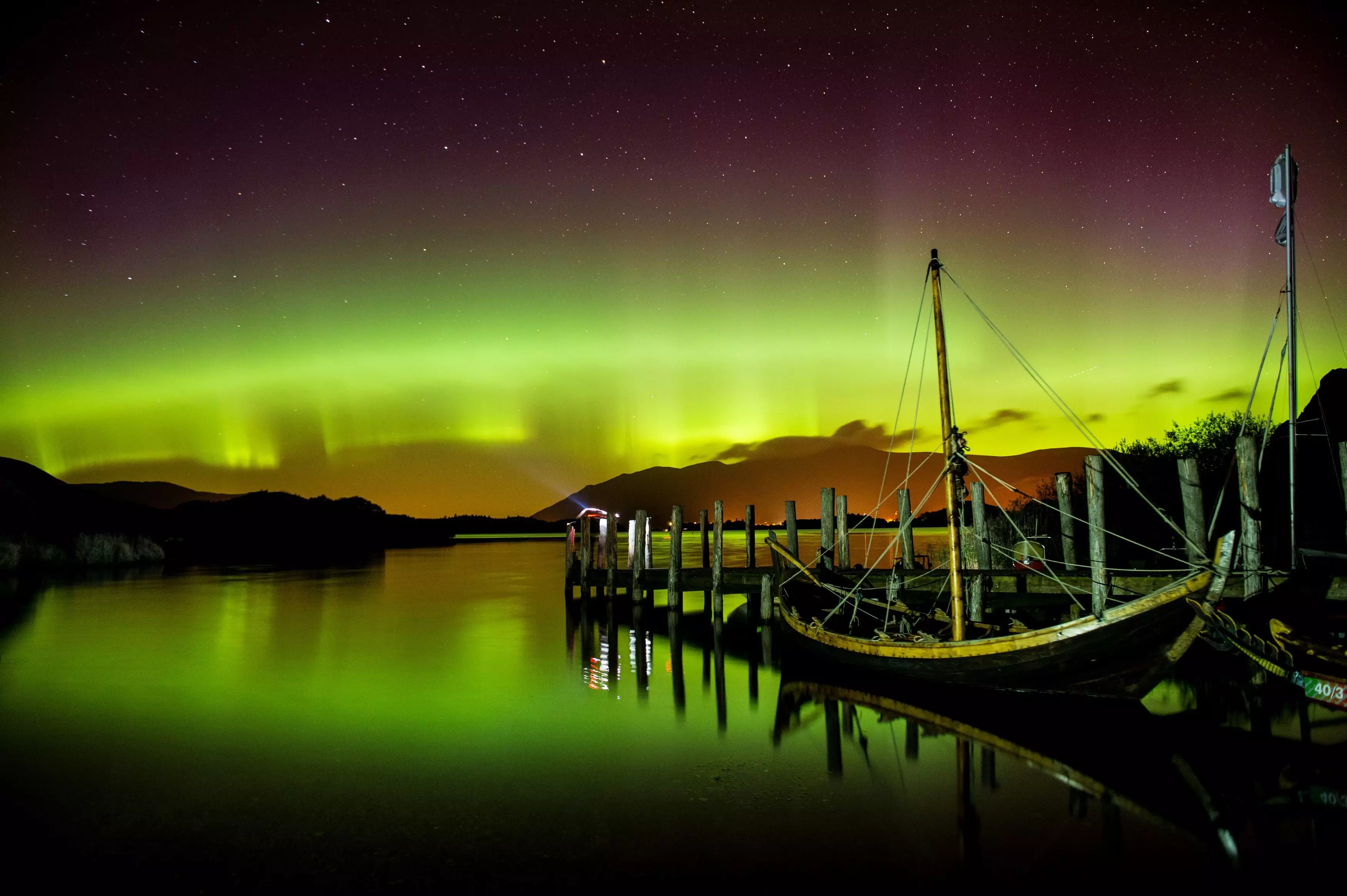 The Northern Lights can be seen at many places in the world - including in the Lake District, England.