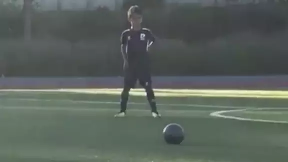 WATCH: Cristiano Ronaldo's Son Score Stunning Free-Kick