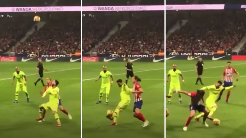 The Slow-Motion Version Of Lionel Messi’s ‘Impossible’ Nutmeg On Felipe Luis Is Still Baffling People To This Day