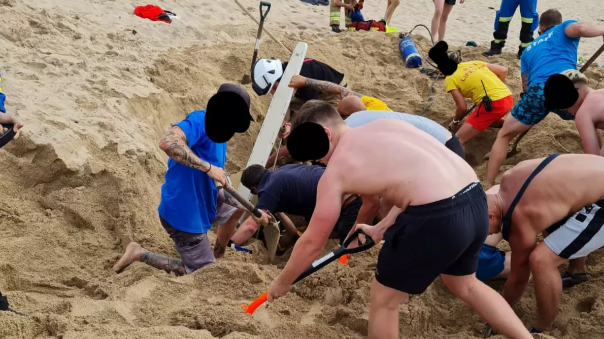Teenager Almost Buried Alive After Hole He Dug Collapsed On Cornish Beach