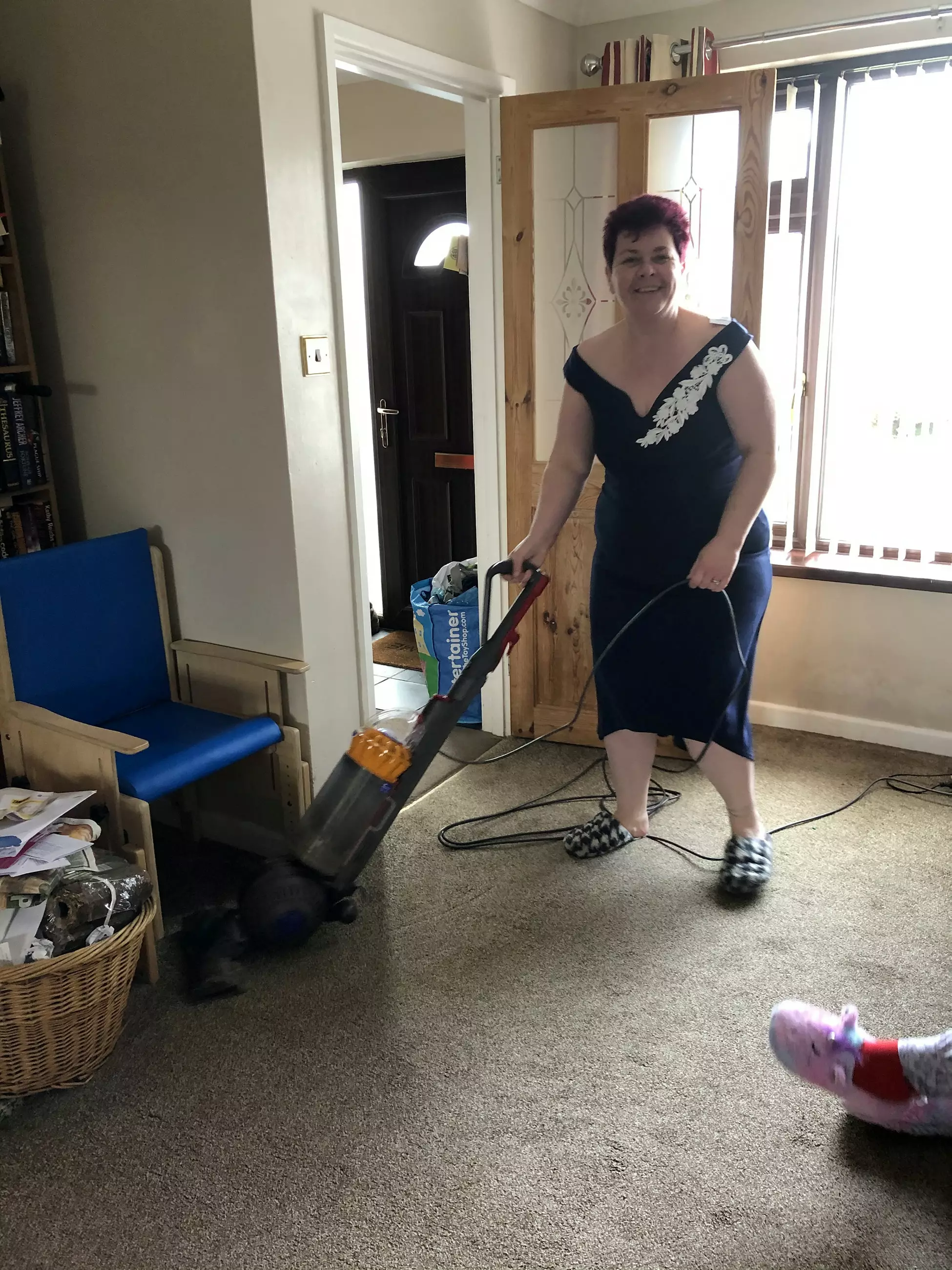 How about a cocktail dress for a spot of hoovering? (