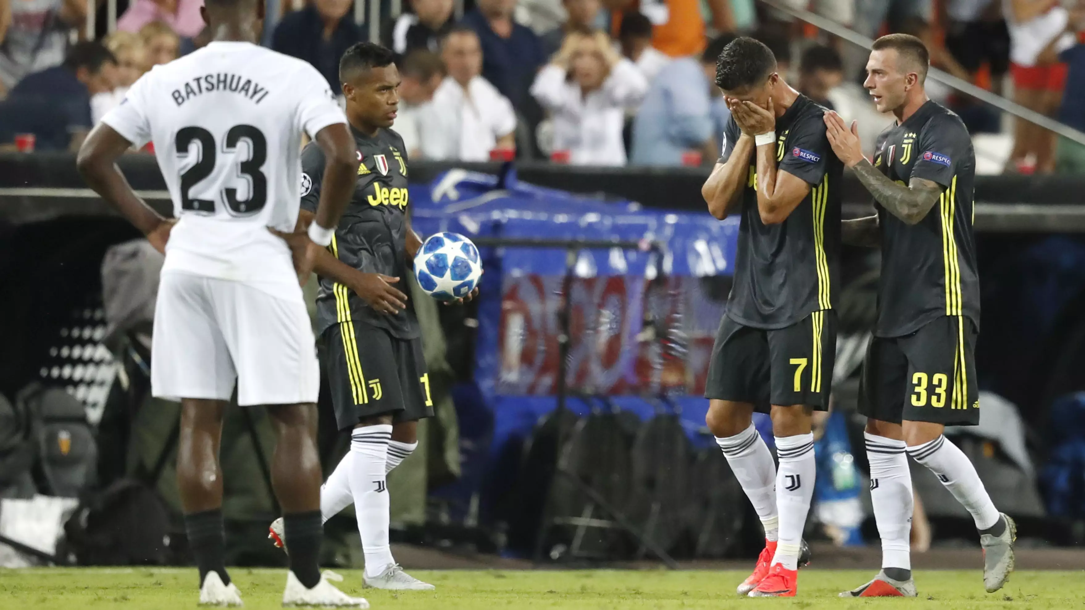 Cristiano Ronaldo Sent Off In First Champions League Game For Juventus
