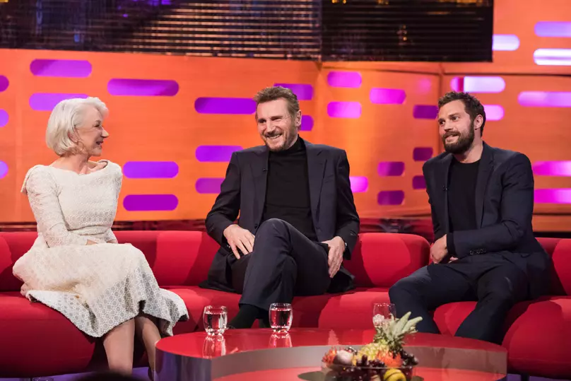 Helen Mirren, Liam Neeson and Jamie Dornan.