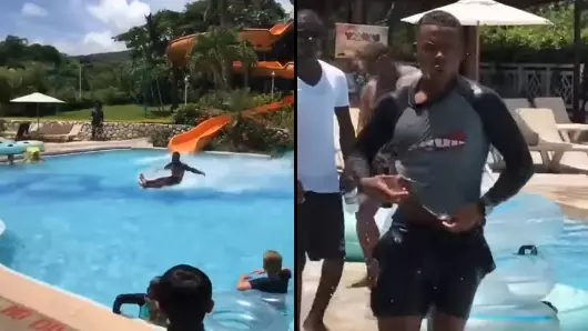 Guy Who Went Viral For Water Slide Trick Explains How To Do It