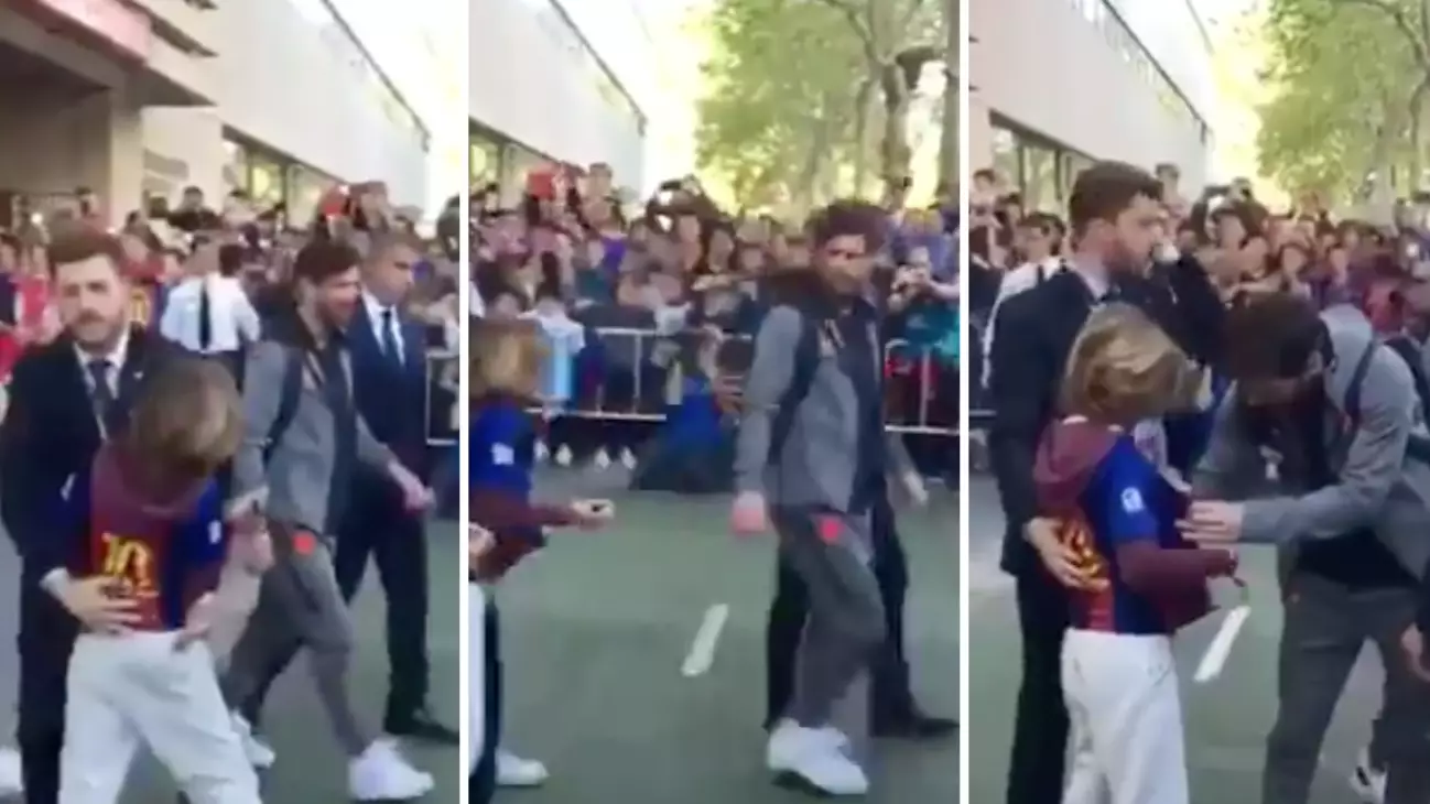 Lionel Messi Shows Off Field Class By Signing Fans Shirt