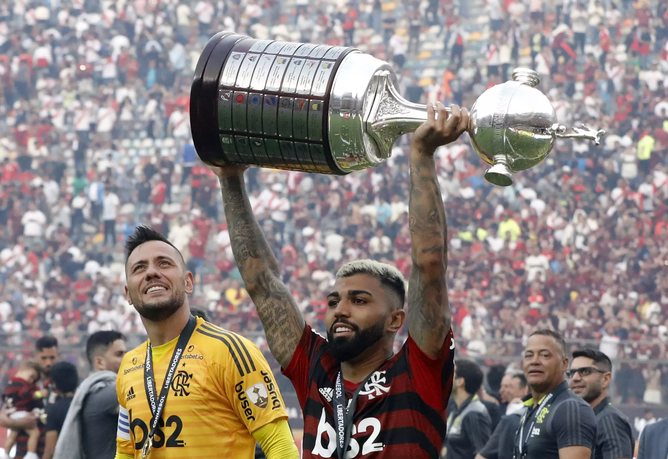 Barbosa's late goals won the Copa Libertadores for Flamengo. Image: PA Images