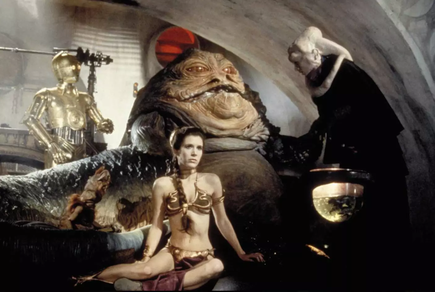 Leia Organa as Jabba's Slave in the original movie (