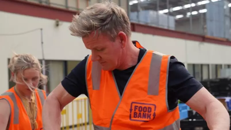 Gordon Ramsay Helps Pack Food Hampers For People Affected By Bushfires