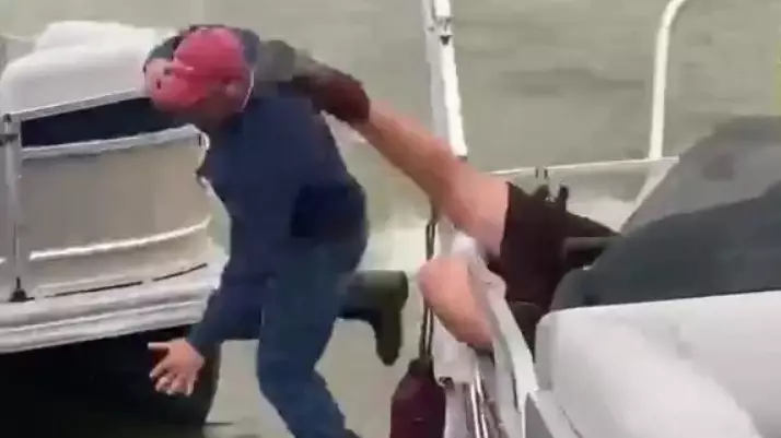 Man's Boat Proposal Goes Wrong As Bride Speeds Off And He Falls In The Water