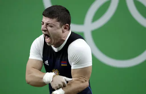 GRAPHIC: Armenian Weightlifter Popped An Elbow During His 195kg Attempt