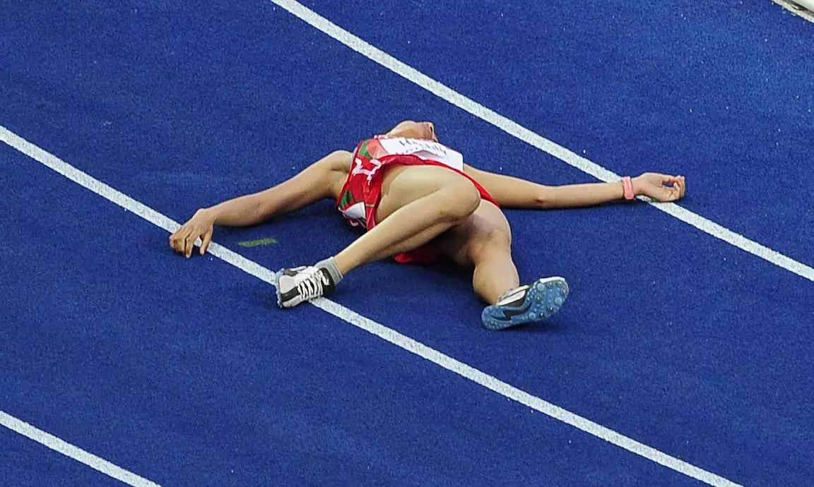 Hachlaf once collapsed on the track in an 800m heat during the 2009 IAAF World Championships.