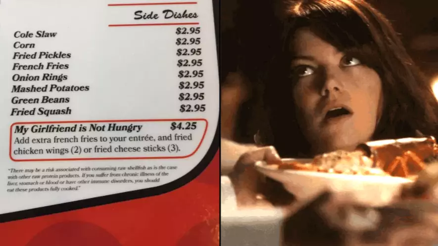 Restaurant Introduces 'My Girlfriend Is Not Hungry' Menu Option 