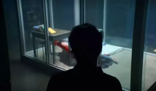 In the trailer, we see Joe looking at a blood soaked body (
