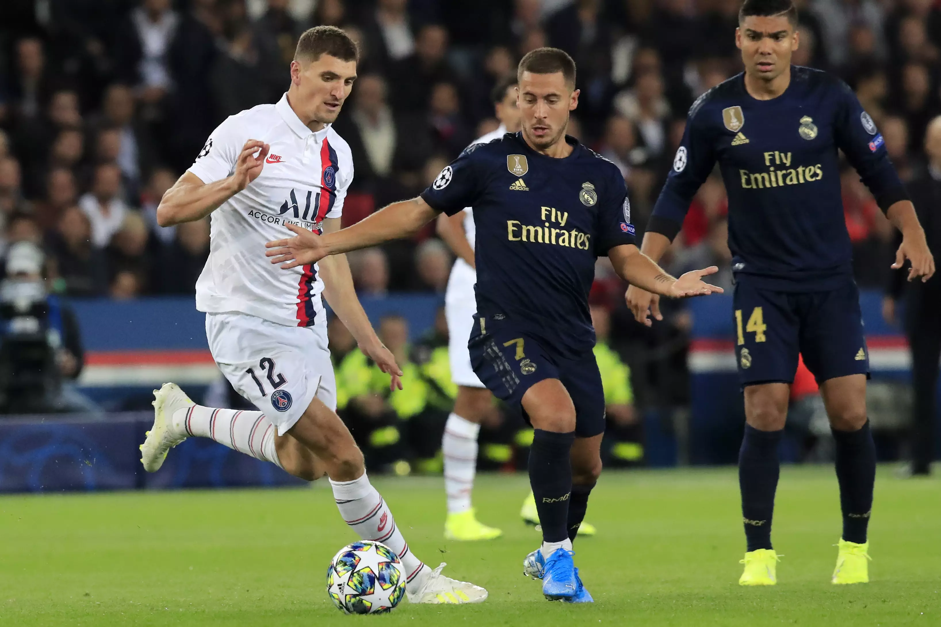 Hazard didn't play well against PSG. Image: PA Images