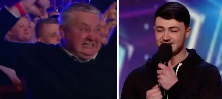 WATCH: Dad Falls Off Chair Watching His Son's BGT Audition And It Was The Highlight Of The Show